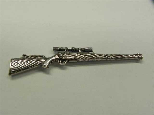 Rifle Con Telescopio Rifle Pin de Solapa Pin Button Regalo Arma Nuevo