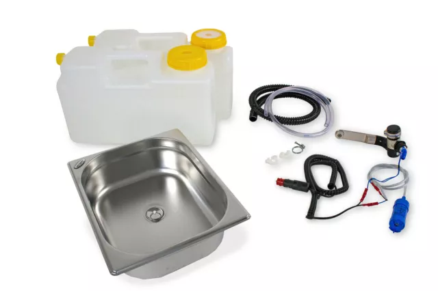 12V Mini Cuisine Camping Kit de Montage Évier 325x265x100 MM Womo Action