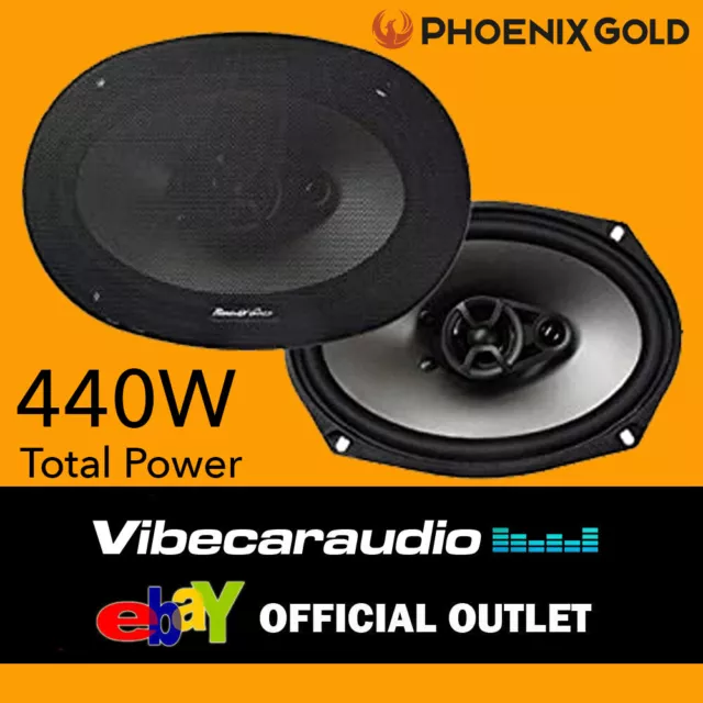 Phoenix Gold Z Series Z69CX 6"x 9" 3-Way Coaxial Door Shelf Speakers 440W Max