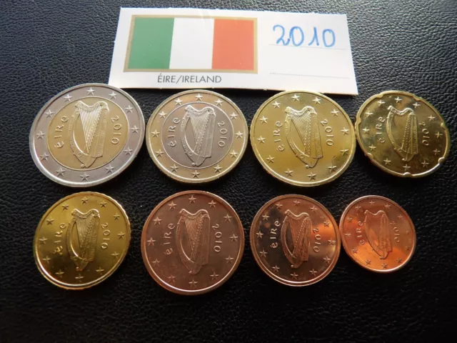 Ireland  2010 year UNC coin set from 1 cent - 2 euro total 8 coins 3,88 euro