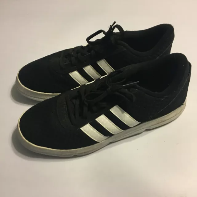 ADIDAS MENS SIZE 11 APE 779001 Black White Lace Up Sneakers Shoes $23. ...