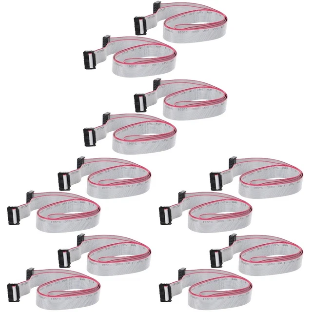 12 pcs Gray Wire IDC Ribbon Connector 16 Pin Flat Cable