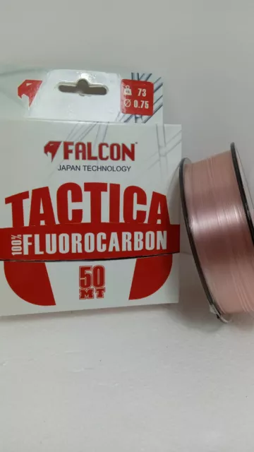 Filo Fluorcarbon Rosa Terminale Falcon Traina Dentice Drifting Tonno 50M