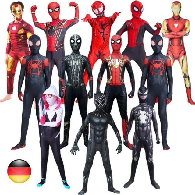 Spiderman Kostüm Kinder Marvel Spider-man Overall Cosplay Jumpsuit Spielanzug