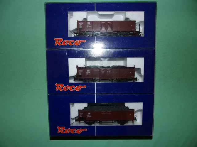 HO - 100 % neuf - ROCO - OBB Coffret de 3 wagons Tms OVP (Neuf avec