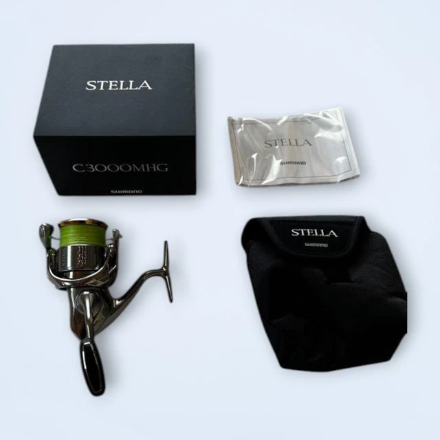 SHIMANO 18 STELLA C3000MHG Spinning Reel with Box and Line
