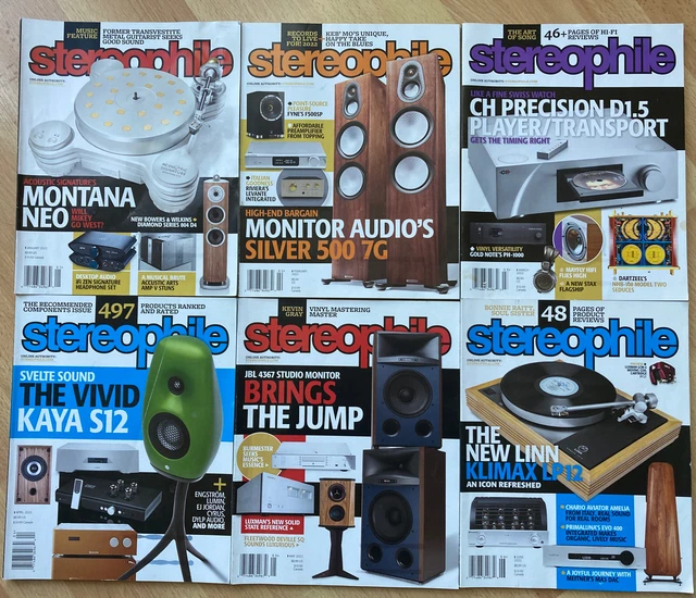 Lot of 6 Stereophile Magazines January Thru June 2022