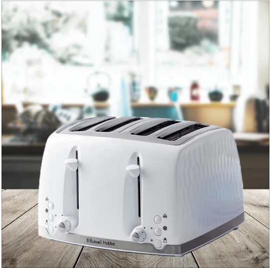 RUSSELL HOBBS 4 Slice Toaster Contemprary Design Wide Slot