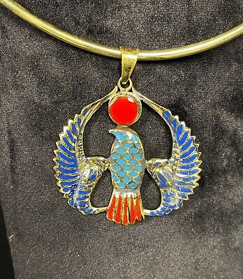 One Of A Kind Amulet of The Egyptian Horus god of the sky and life