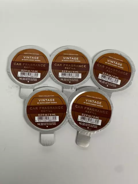 x5 Bath & Body Works Vintage Scentportable Car Scent Refills