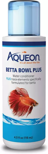 Aqueon Aquarium Fish Tank Betta Bowl plus Water Conditioner, 4 Ounce