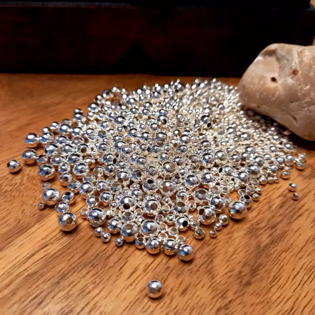 40g Eisenzwischenperlen, rund, Ø 2~5mm, Bohrung: 1~2mm, Größen Mix