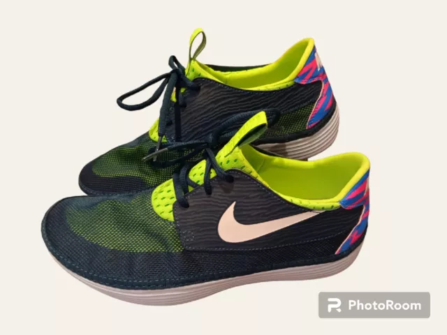 NIKE SOLARSOFT MOCCASIN 555301 314 MENS 9 NIGHTSHADE Green Blue