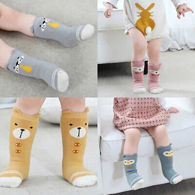 Baby Toddler Anti-slip Animal Socks Infant Boys Girls Long Boots Socks