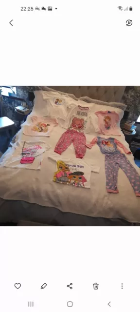 Girls Assorted Bundle Of Clothes By George Asda, Primark Etc. Age 5-6 (9Items)