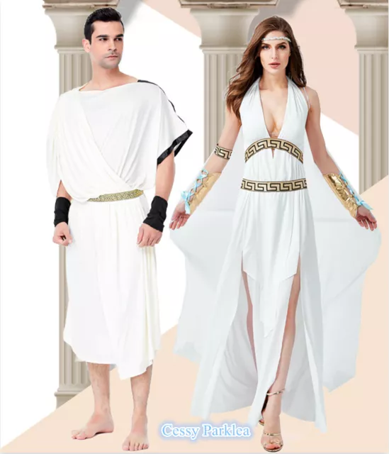 H-B3-2 Glorious Goddess Greek Roman King & Queen of Athens Man & Women Costume