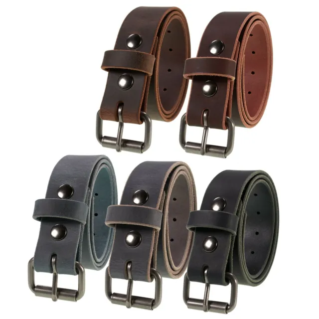 Men's Genuine Buffalo Leather Belt, 1 1/2" width, Handmade in the USA, By Amish