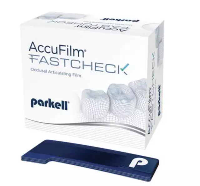 AccuFilm FastCheck Double-Sided Occlusal Articulating Film Strips 100/Pkg