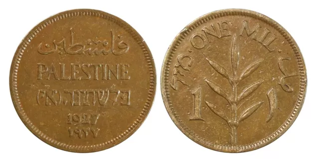 O594, Palestine, 1 Mil 1927, London mint