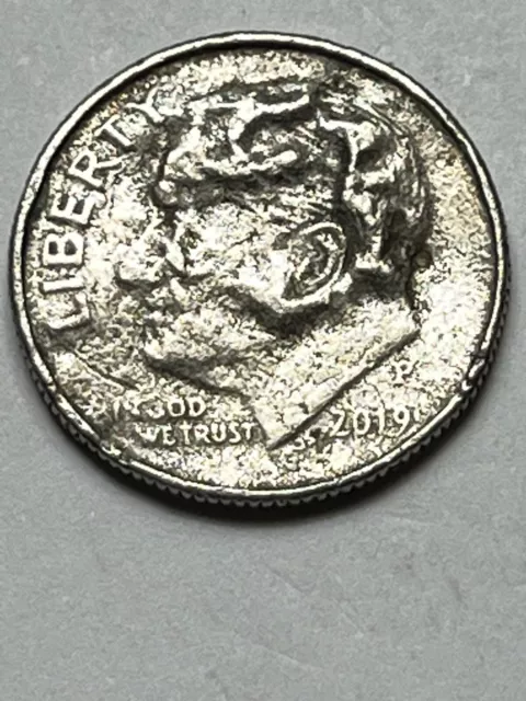 2019 P Roosevelt Dime Full Obverse Brockage Mint Error Lot U826