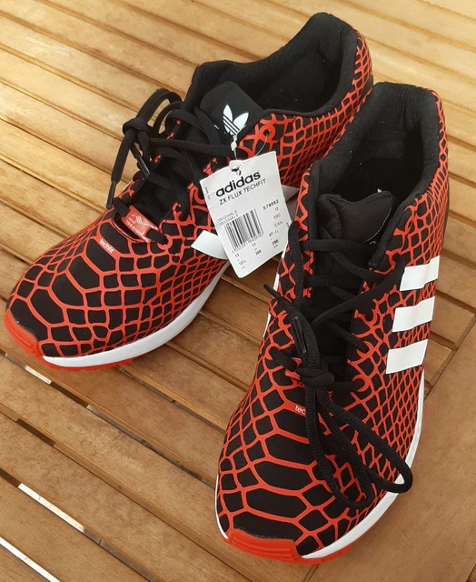 adidas ZX Flux Techfit, schwarz/rot/weiß, Gr.47 1/3, brandneu o.Ktn.