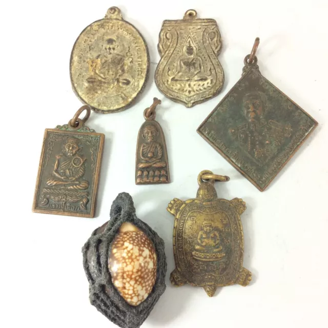 7 Coins Pendant Power Charm Amulet Magic Ancient Coin Lucky Holy Protection b4