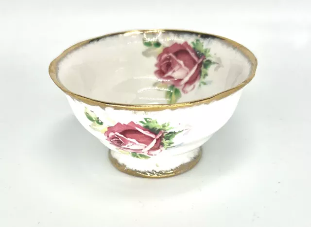 Queen Ann Lady Margaret Rose Open Sugar Bowl Fine Bone China England Gold Trim