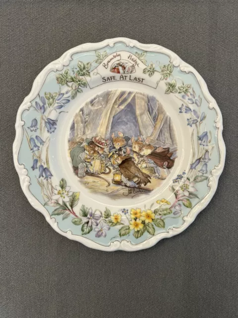 Royal Doulton Brambly Hedge Safe at Last Plate From Primrose’s Adventure 1991