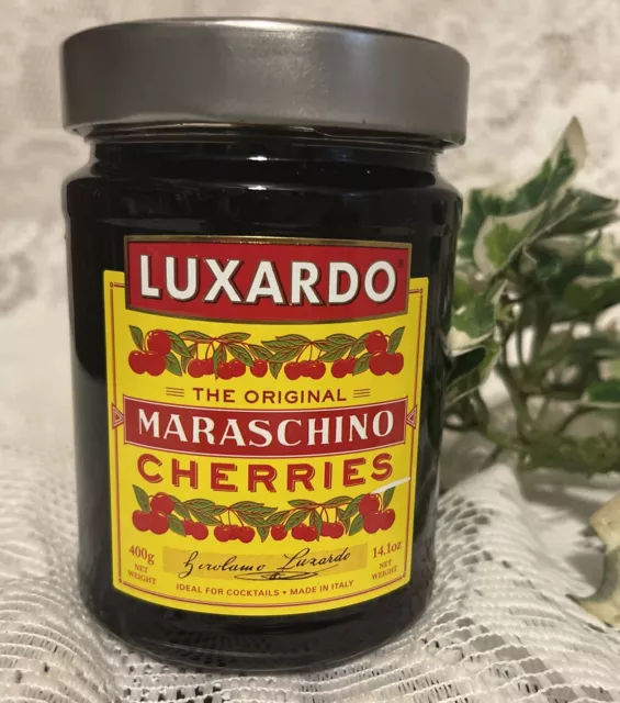 LUXARDO Italian Gourmet Maraschino Cherries In Syrup - 14.1 oz Exp 12/27 SEALED