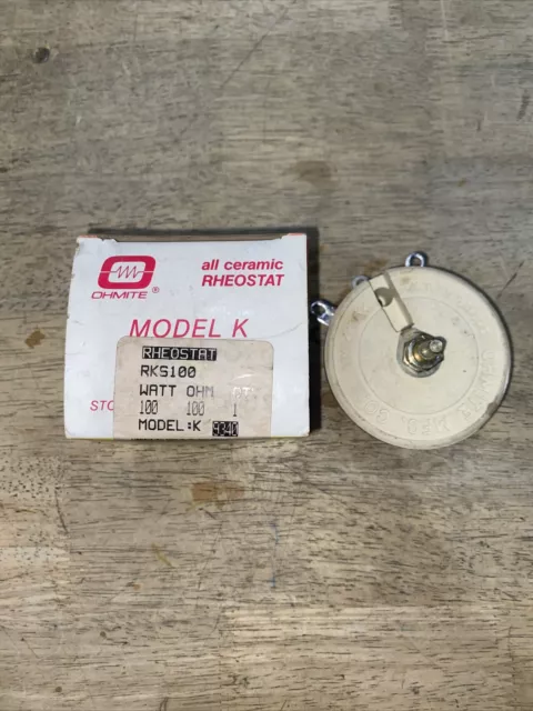 100W 100 Ohm Ohmite Rheostat Power Ceramic Potentiometer Resistor Rks100E - New