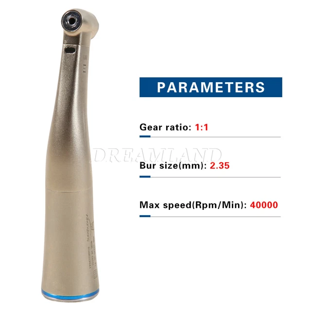 Dental Fiber Optic LED Contra Angle Low speed Handpiece Fit Sirona uk d-w