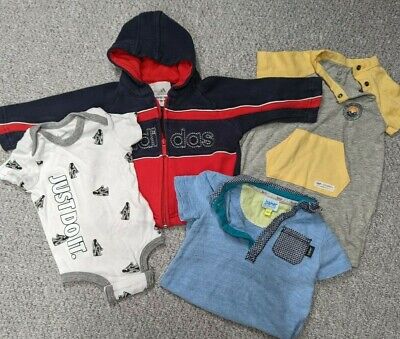 Baby Boys Clothes Bundle Lot Ted Baker Adidas Nike GAP Baby Grow Age 0 6 Months