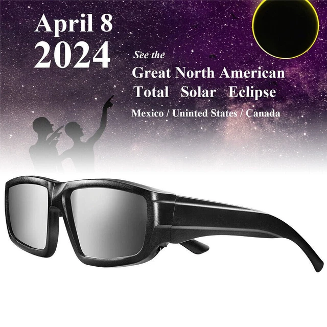 SOLAR ECLIPSE OBSERVATION Safe Viewing Glasses Approved 2024 Unisex