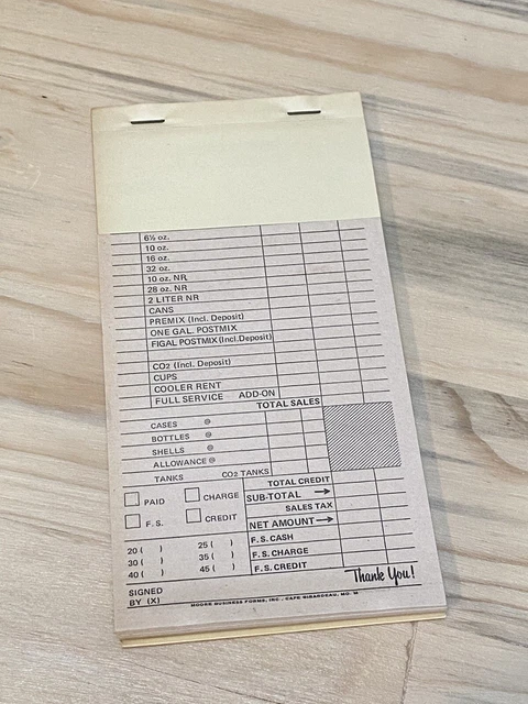 VINTAGE ORIGINAL COCA-COLA COKE Order FORM Book Cairo, IL Siekston, MO ...