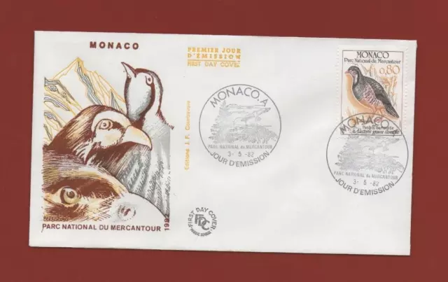 FDC MONACO 1982 - Parc National du Mercantour