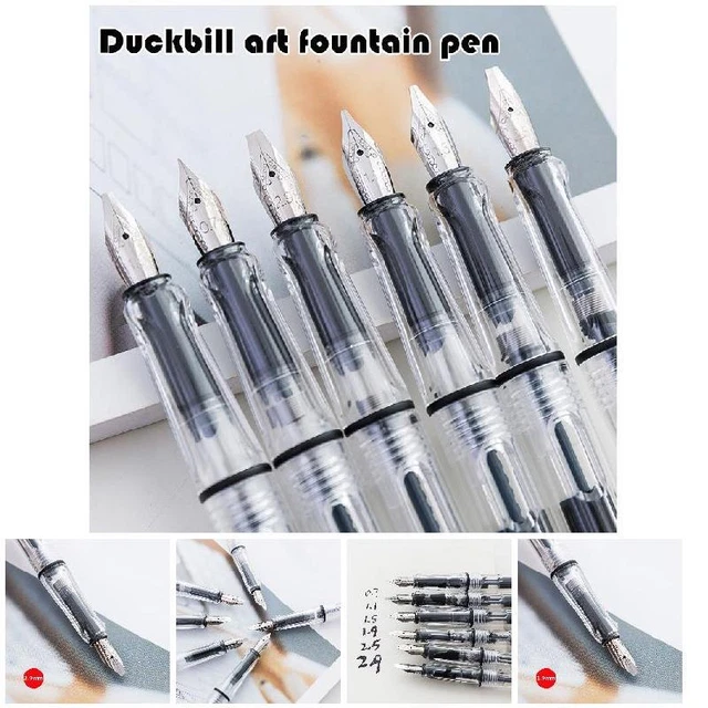 ART FONT FOUNTAIN Pen Duckbill Gothic Parallel Calligraphy Flat Tip