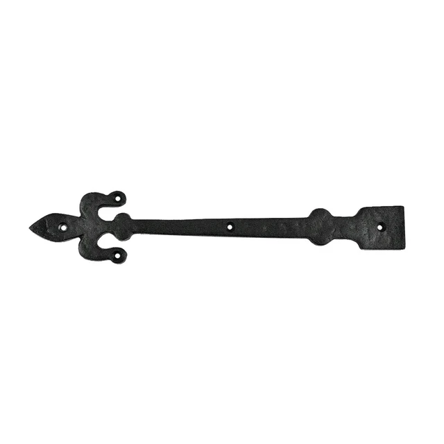 Door Strap Dummy Hinge 12" Fleur De Lis Antique Rustic Design Renovators Supply