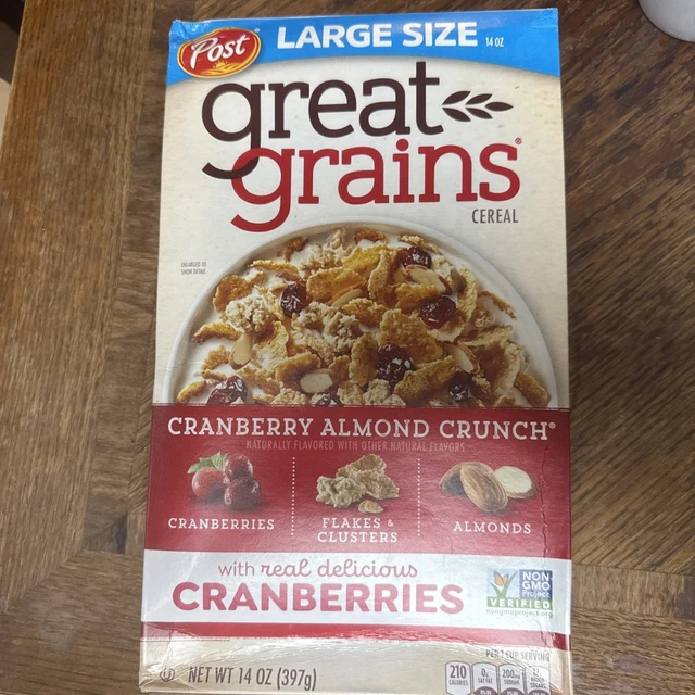 thumbnail image 2 of Post Great Grains Cranberry Almond Crunch Whole Grain Cereal 14 Oz. Box 2 of 14