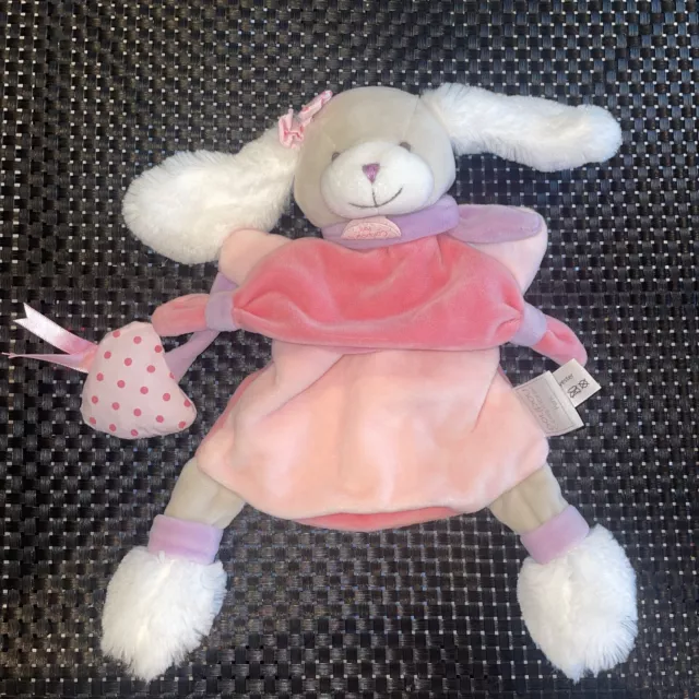 Ca10 Doudou Et Compagnie Marionnette Toopi Le Chien Girl Rose Blanc Violet Coeur