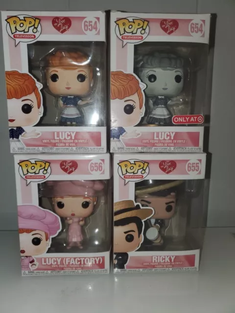 I Love Lucy Funko Pop LOT 654,654,655,656 I Love Lucy Funko Pop LOT 654,654,655,656