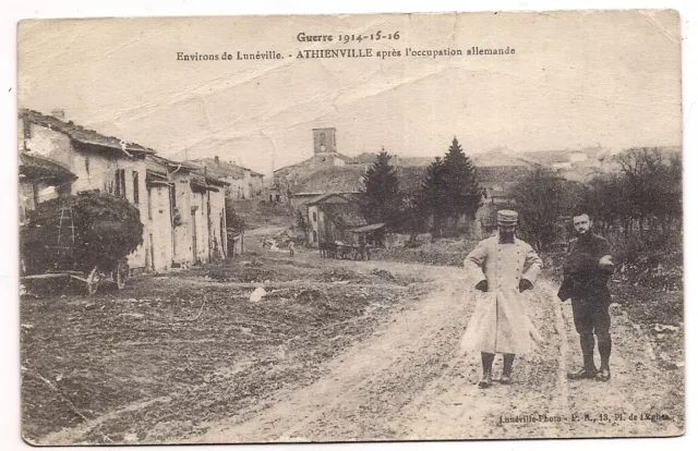 surroundings of lunéville, atheienville after the German occupation