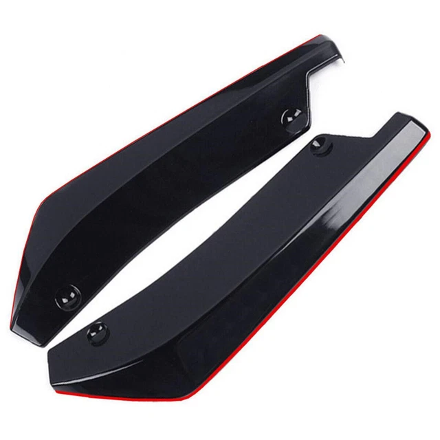 Car Rear Bumper Lip Spoiler Diffuser Splitter Canard Protector Winglet Extension