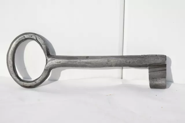 Large Antique 19 Century Hand Wrought Iron Skeleton Key 6 1/2"