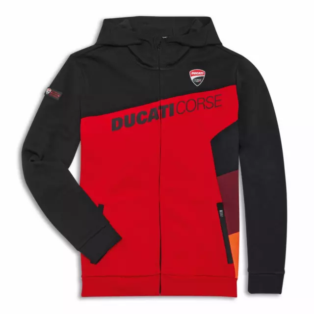 DUCATI CORSE DC Sport SweatShirt Pullover Hoodie Jacke schwarz rot NEU 2023