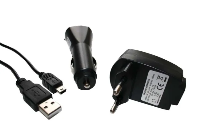CHARGEUR SECTEUR VOITURE + CABLE USB POUR NAVIGON 20 Easy Plus
