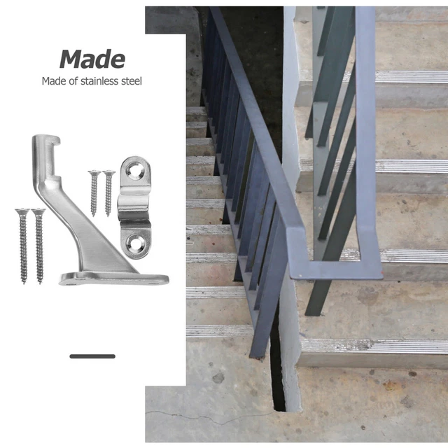 Lot De 6 Supports Modernes Pour Rampe D’escalier - Fixations Inox Pour Garde-corps - 6x6x5 Cm
