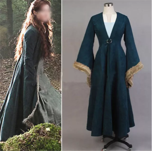 New Game of Thrones Catelyn Stark Cosplay Costume Halloween Dress Custom-made