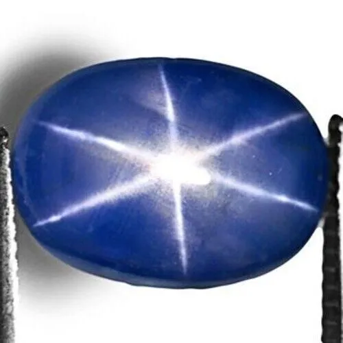 6 Rays Blue Star Sapphire 8.30Cts Natural Oval Cabochon Ring Size Loose Gemstone