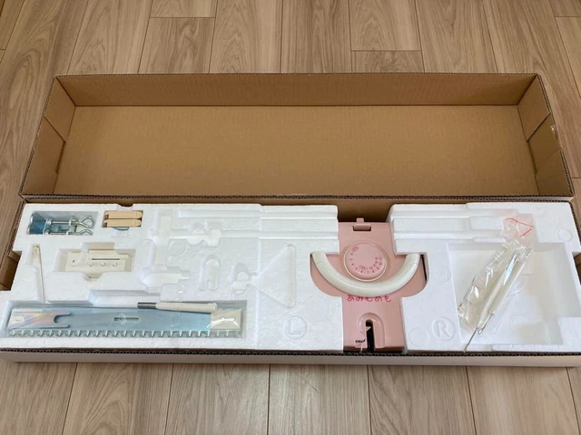 Máquina de tejer fácil DLLES IN GK-370 Amimumemo rosa plástico hobby con DVD Japón