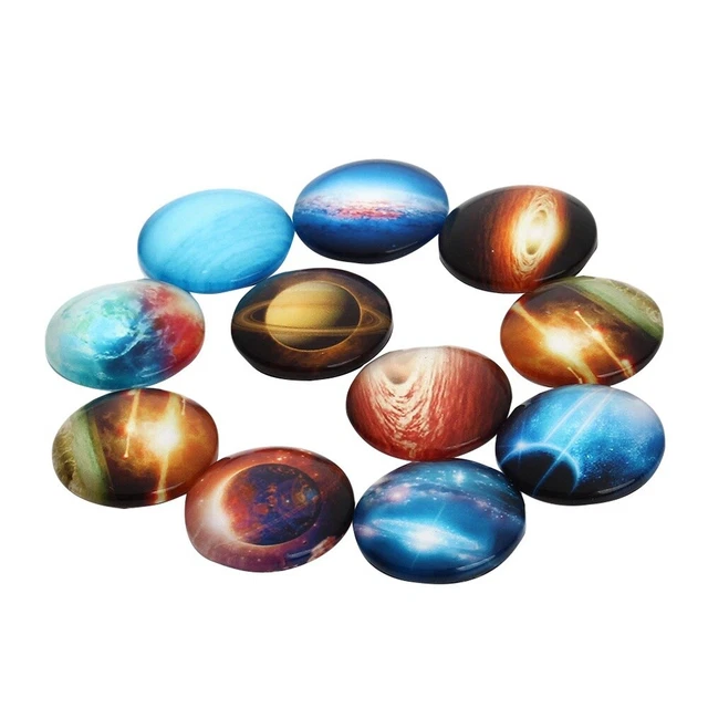 12Pcs Glas Cabochons Flatback Dome Cabochons Flatback für Handwerk